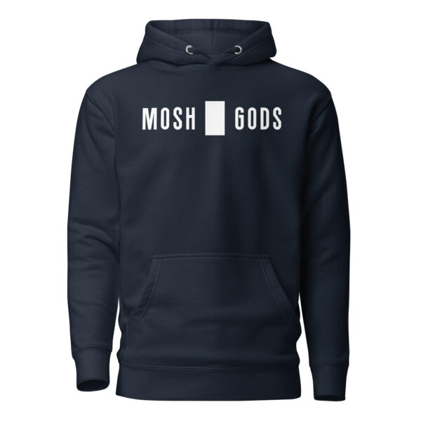 MOSH GODS - UNISEX HOODIE - WHITE LOGO - Image 5